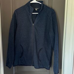 Eddie Bauer Men's Dark‎ Blue Zip-Up Sweater